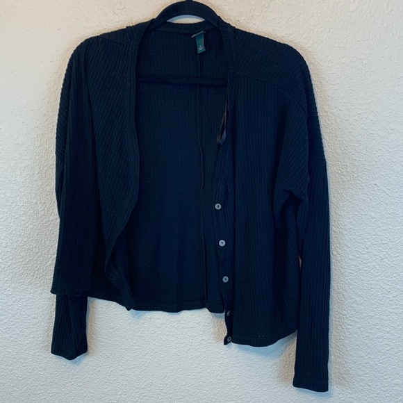 Wild Fable black cardigan sz m preppy office career winter fall comfy cozy - Picture 1 of 5